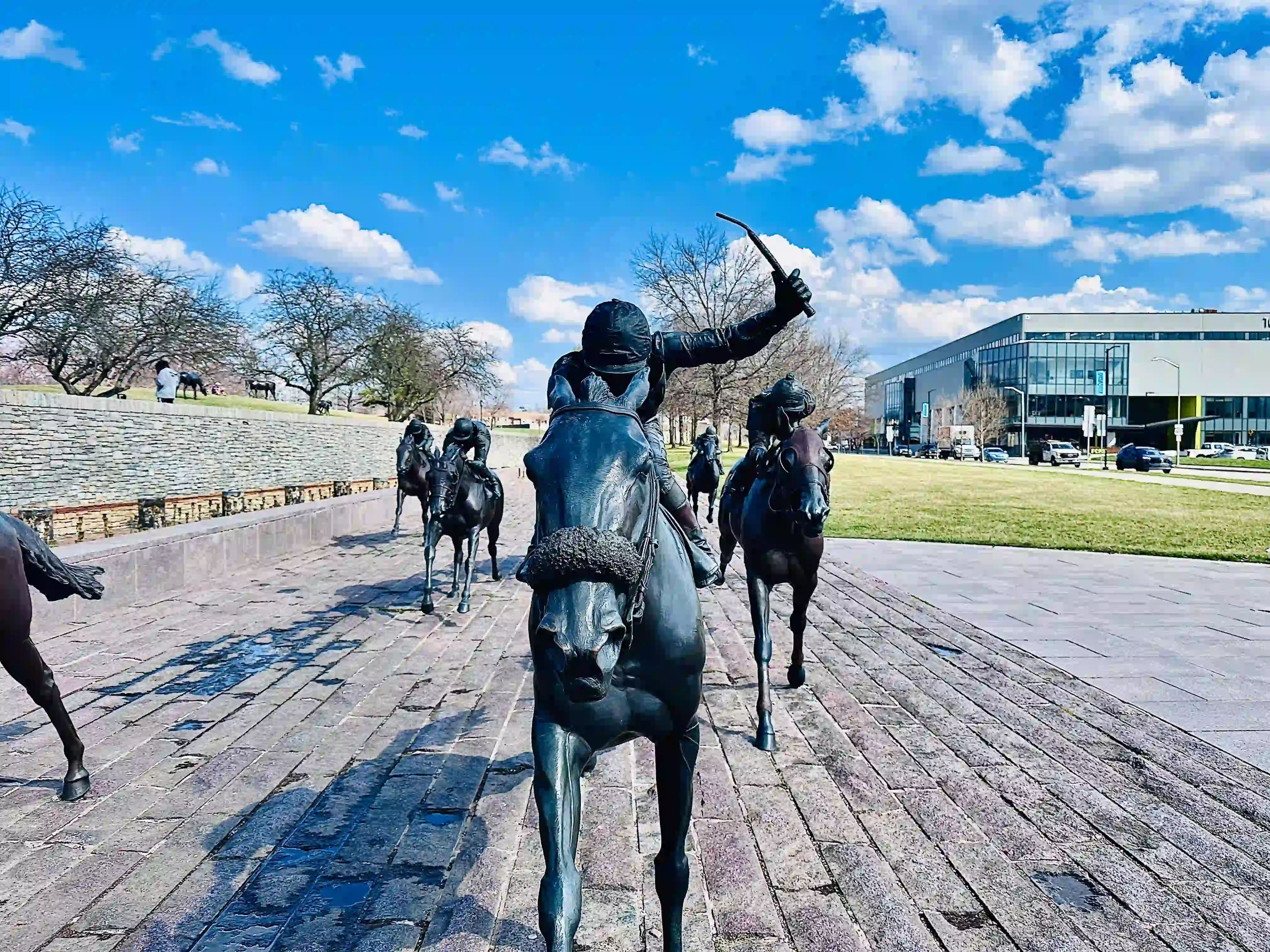 Thoroughbred Park horse sculpture in downtown Lexington, Kentucky