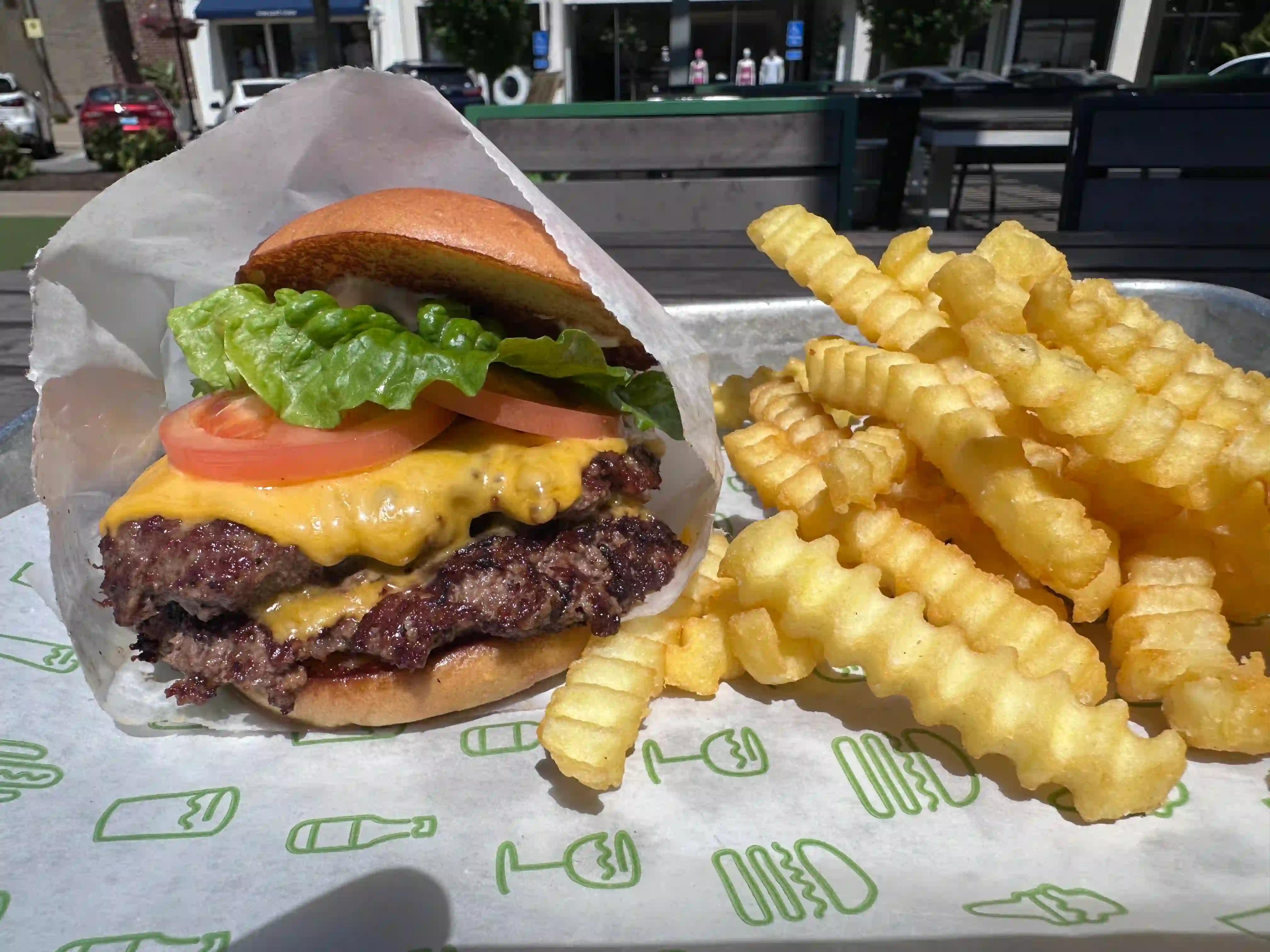 Double ShackBurger from Shake Shack at The Summit in Lexington, Kentucky