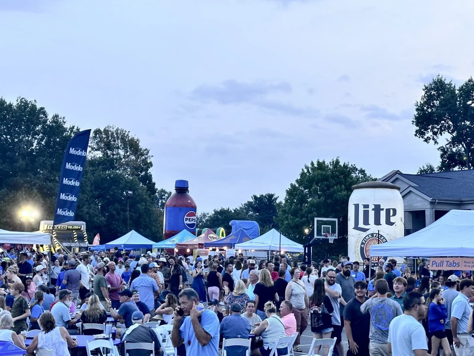 The crowd at Christ the King Oktoberfest around 7:30 on a Friday night in Lexington, Kentucky